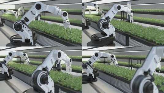 智能机械手农业概念高清在线视频素材下载