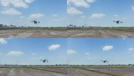植保机无人机农田喷洒农药高清在线视频素材下载