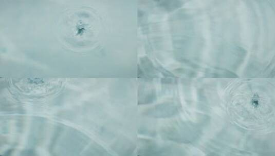 水滴落入水池慢镜升格实拍空镜头高清在线视频素材下载