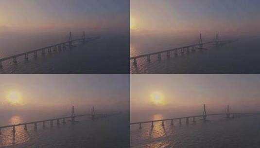 上海东海大桥航拍7高清在线视频素材下载