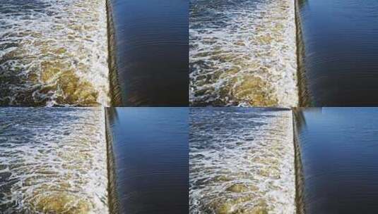 水坝流水洪流高清在线视频素材下载