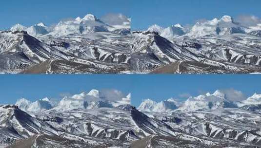 西藏四川雪山航拍空镜高清在线视频素材下载