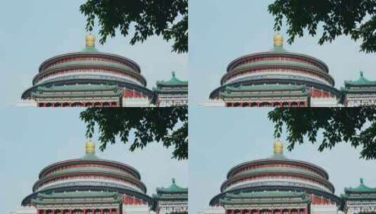 重庆市人民大礼堂景观地标高清在线视频素材下载