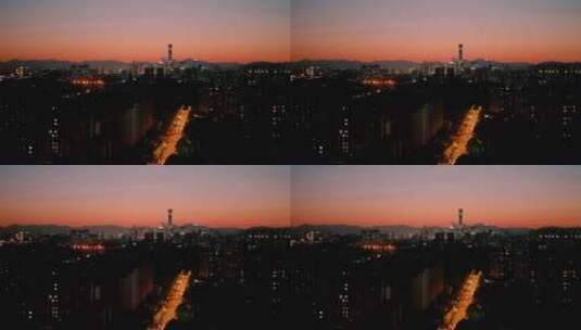 夜幕下的北京城高清在线视频素材下载