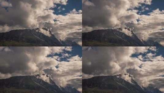山脉岩石和云层高清在线视频素材下载
