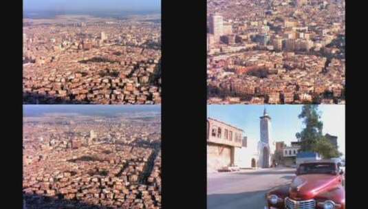航拍叙利亚大马士革高清在线视频素材下载