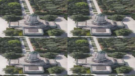 湖南长沙烈士公园纪念塔竖屏航拍高清在线视频素材下载