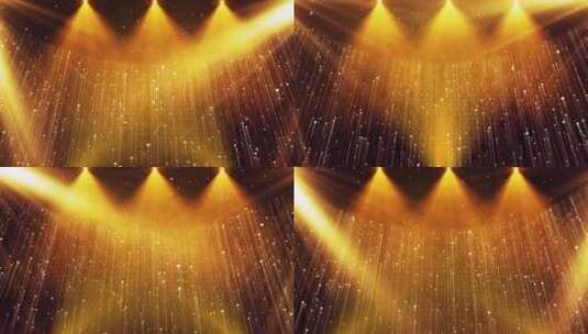 4K 金色粒子灯光颁奖走道舞台背景高清在线视频素材下载
