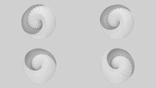 白色背景下的抽象几何体 3D渲染高清在线视频素材下载