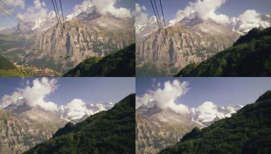 瑞士阿尔卑斯山的跟踪镜头高清在线视频素材下载