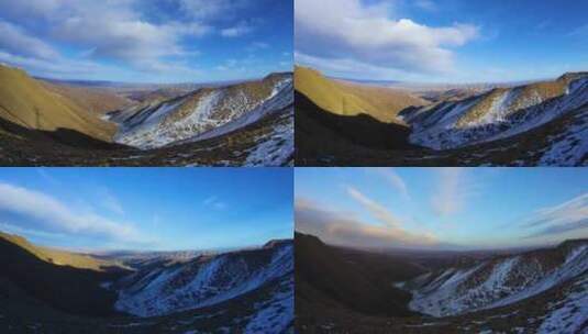 4K西藏5200雪山顶日落光影02高清在线视频素材下载