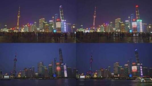 上海 外滩延时 人流延时 城市延时 延时高清在线视频素材下载