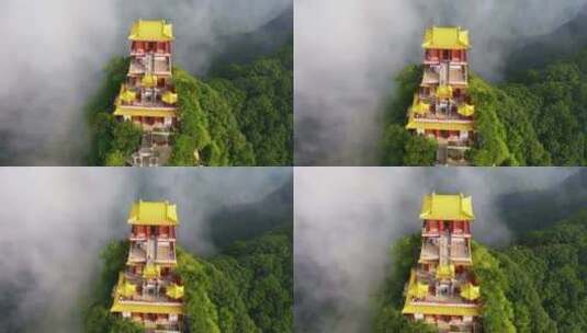 南五台山 钟南山 秦岭 云海 日出 云彩 蓝天高清在线视频素材下载