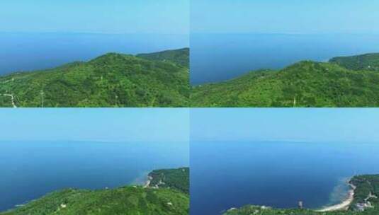 养马岛海边风景航拍高清在线视频素材下载