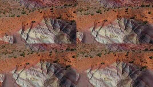 旋转空中拍摄亚利桑那州北部朱砂悬崖和红沙的景观高清在线视频素材下载