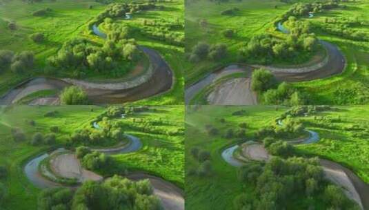 新疆可可托海航拍11高清在线视频素材下载