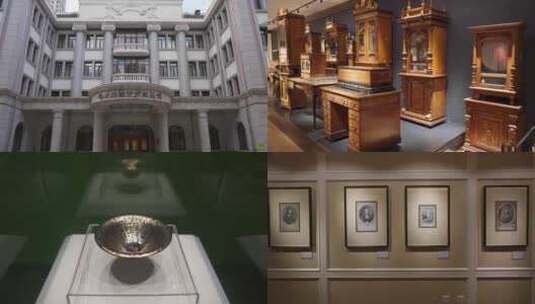哈尔滨博物馆文物高清在线视频素材下载