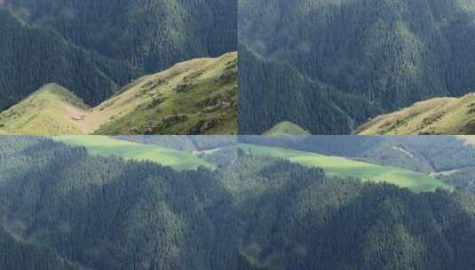 航拍夏天的新疆喀拉峻草原后山高清在线视频素材下载