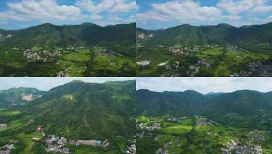航拍广西山区农村 大山里的乡村高清在线视频素材下载