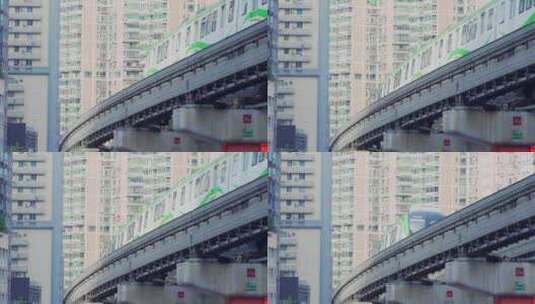 重庆轻轨列车行驶高清在线视频素材下载