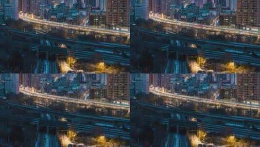 沈阳城市以及高铁交通航拍高清在线视频素材下载
