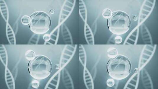 DNA螺旋结构动画高清在线视频素材下载