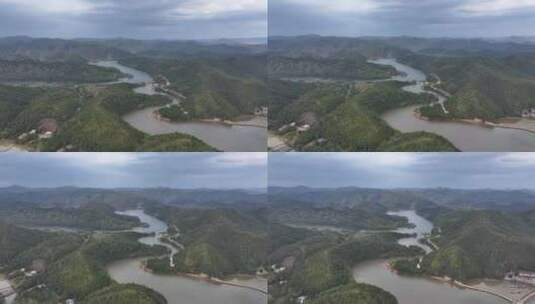 信丰县崇仙乡山水风光航拍高清在线视频素材下载