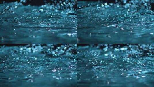 蓝色的水暗流背景高清在线视频素材下载