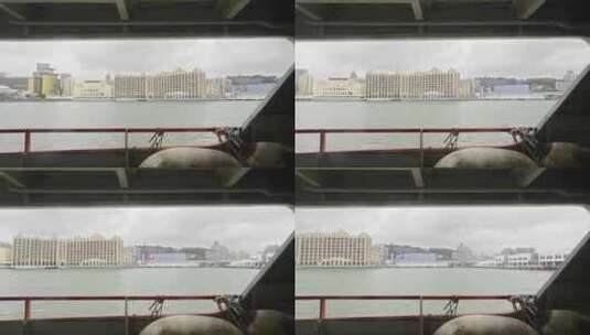 澳门码头船在海上行驶证中高清在线视频素材下载