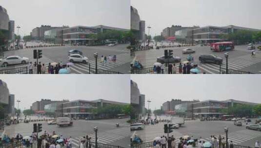 杭州西湖马路车流人流高清在线视频素材下载