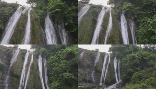贵州排廷瀑布航拍高清在线视频素材下载