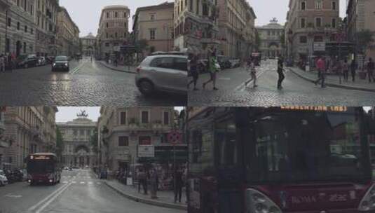 罗马街道景观高清在线视频素材下载