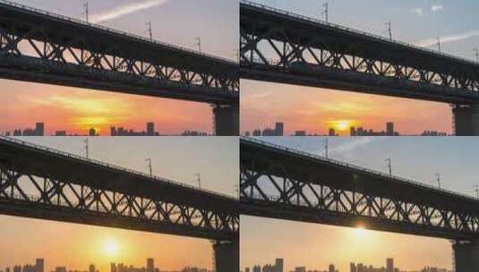 【延时】武汉长江大桥09（2024.05.16）高清在线视频素材下载