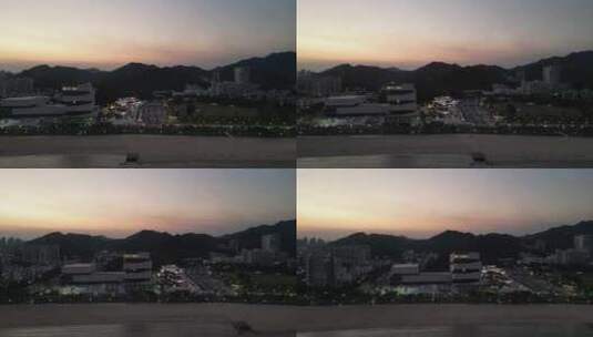 航拍广东珠海城市风光高清在线视频素材下载