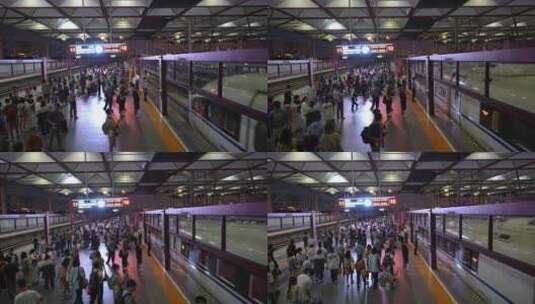 苏州火车站旅客出行乘车高铁运输高清在线视频素材下载