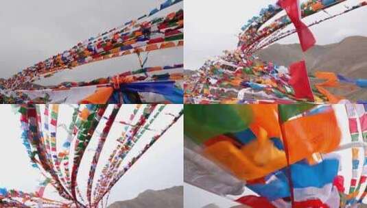 西藏经幡高清在线视频素材下载