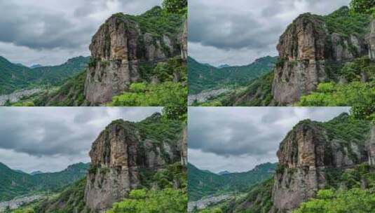 浙江温州雁荡山风光灵岩方洞风景延时高清在线视频素材下载