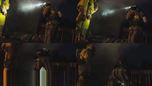 消防员营救受害者高清在线视频素材下载
