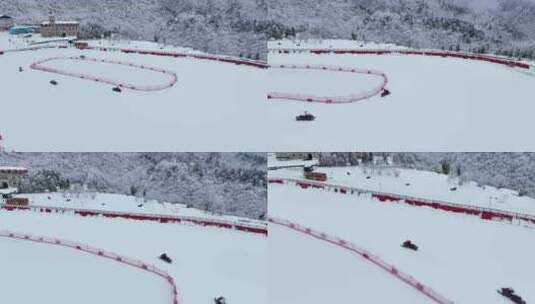 雪山雪景航拍高清在线视频素材下载