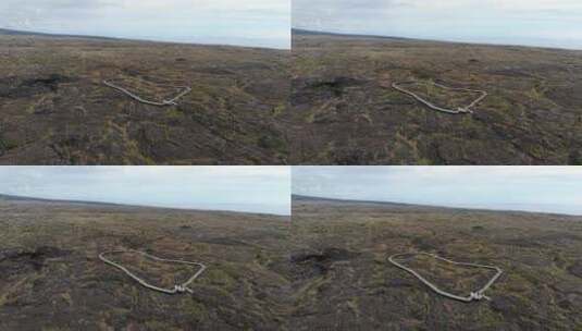 夏威夷火山国家公园鸟瞰图高清在线视频素材下载