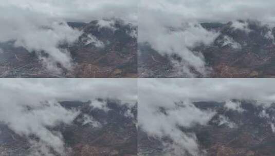 雨后泰山云雾缭绕高清在线视频素材下载