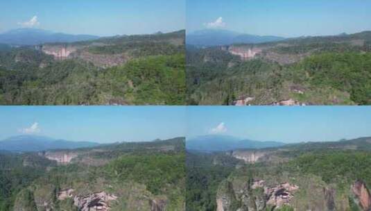 福建泰宁大金湖景区甘露岩寺航拍高清在线视频素材下载