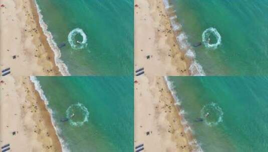 海滩沙滩海浪海边海水0740高清在线视频素材下载