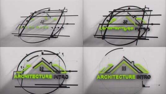 3D建筑师标志简介LOGO展示AE模板高清AE视频素材下载