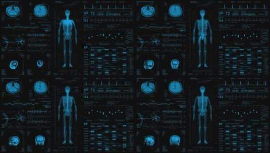 医疗人体科学HUD展示高清AE视频素材下载