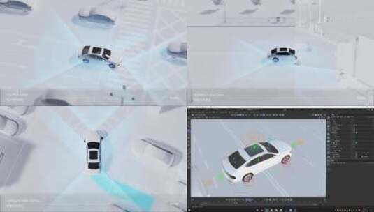 原创自动驾驶智能无人C4D+AE工程高清AE视频素材下载