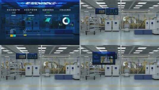 机器人 自动化 工业自动化 现代工厂高清AE视频素材下载