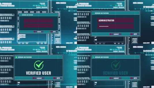已验证的屏幕上数字安全警报用户警告通知高清在线视频素材下载
