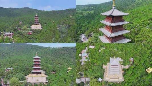 航拍山西太原太山景区高清在线视频素材下载