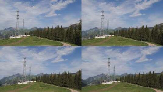 山区太阳能通信基站5G高清在线视频素材下载
